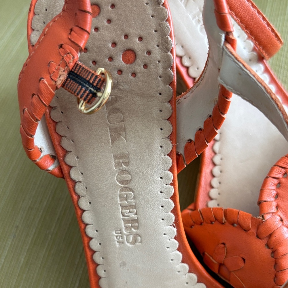 Jack Rogers Bright Orange Sandals - Picture 2 of 7